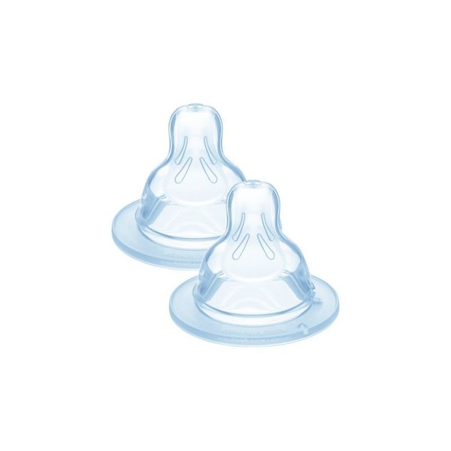 Mam Quick Flow Silicone Nipples for 4+ months 2pcs