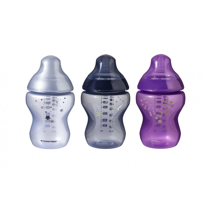 Tommee Tippee Midnight Skies Baby Bottle Set 3 Pieces 260ml BPA Free
