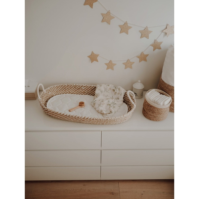 Handmade Wicker Changing Table 2 in 1 Natural