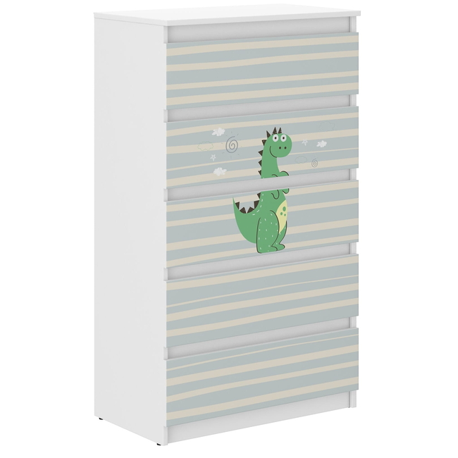 Children's Chest of Drawers R5 70x40x121cm Dino