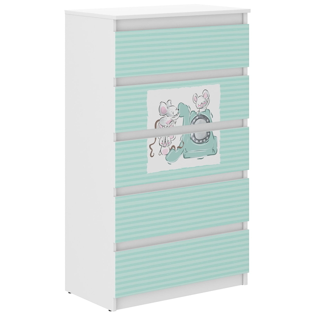 Children's Chest of Drawers R5 70x40x121cm Friends