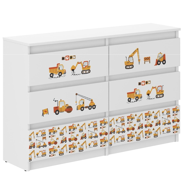 Children's Chest of Drawers R120 30x120X77cm Construction