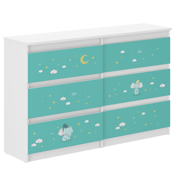 Children's Chest of Drawers R120 30x120X77cm Elephant