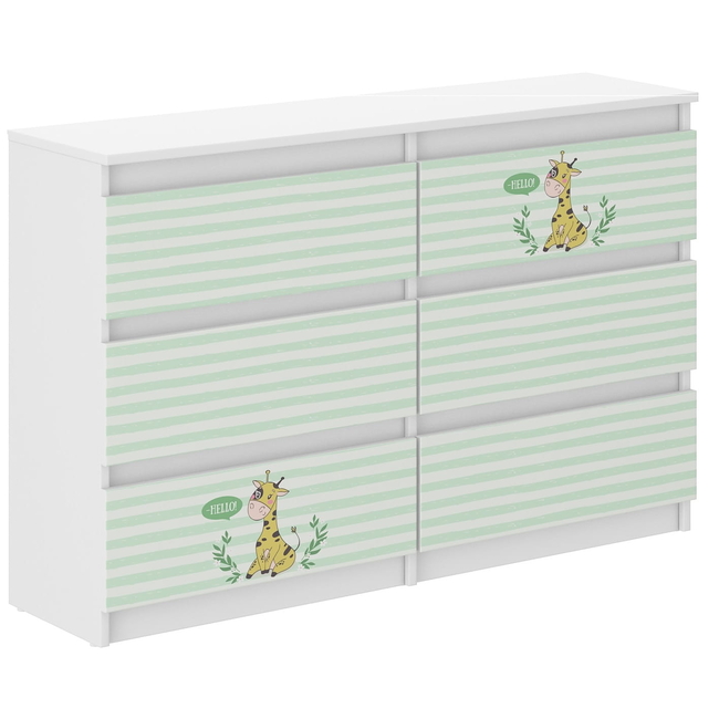 Children's Chest of Drawers R120 30x120X77cm Giraffe