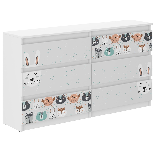 Children's Chest of Drawers R140 30x140X77 cm Animals