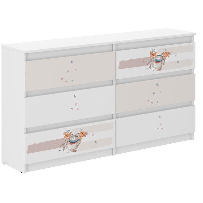 Children's Chest of Drawers R140 30x140X77 cm Bear Fox