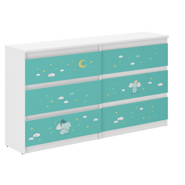 Children's Chest of Drawers R140 30x140X77 cm Elephant