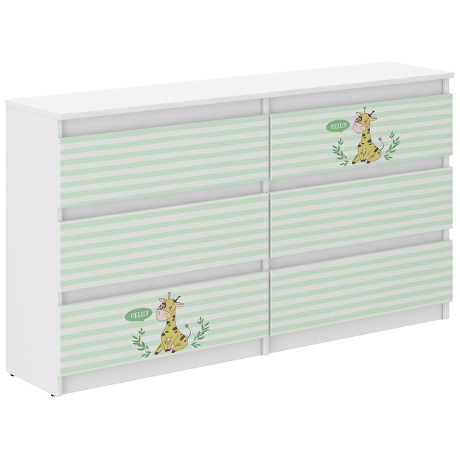 Children's Chest of Drawers R140 30x140X77 cm Giraffe