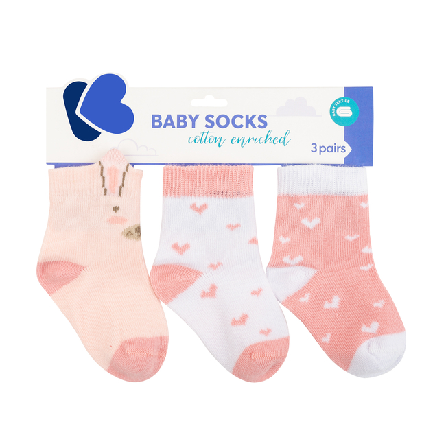 Kikka Boo Βρεφικές κάλτσες με 3D αυτιά Rabbits in Love 6-12m 31110010169