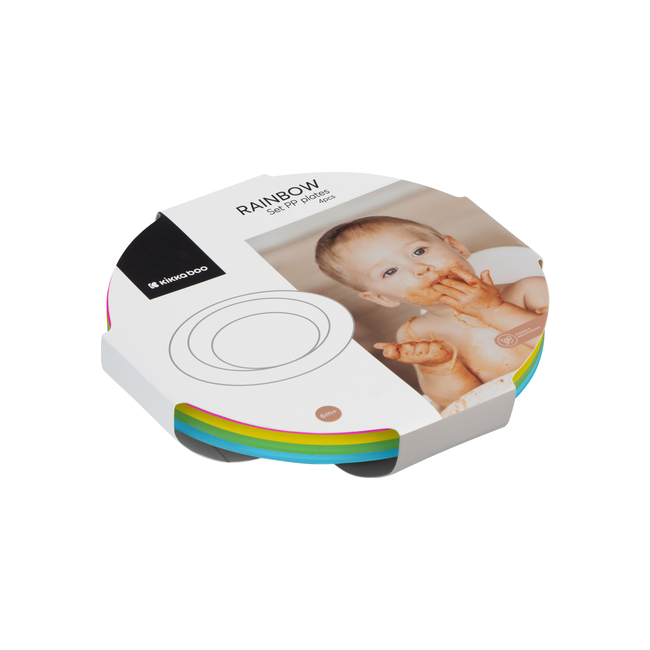 Kikka Boo Set PP plates 4pcs Rainbow 31302040163