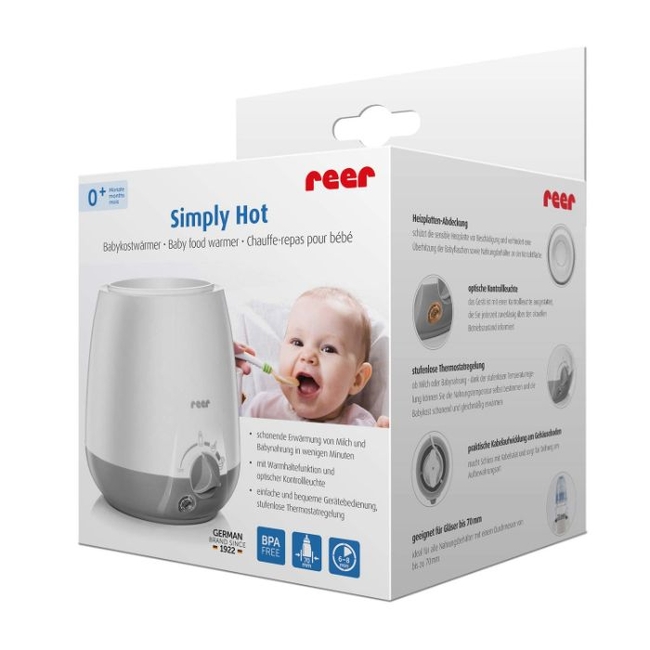 Reer Siply Hot Bottle Warmer - Grey 3310