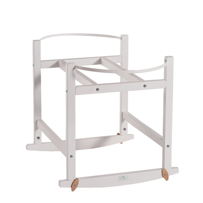 Wooden Rocking Base for Baby Bassinet White