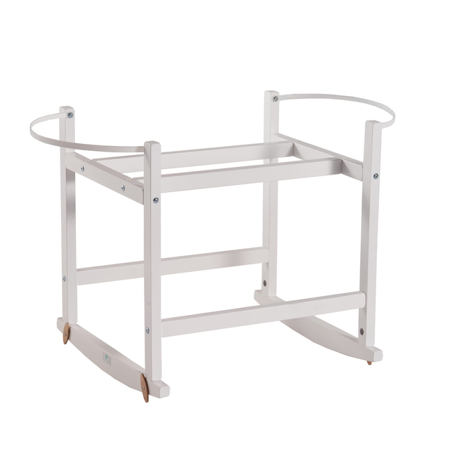 Wooden Rocking Base for Baby Bassinet White