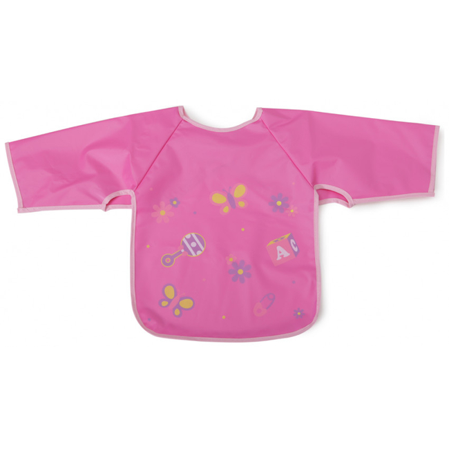 Moni Waterproof Bib with Sleeves - Pink