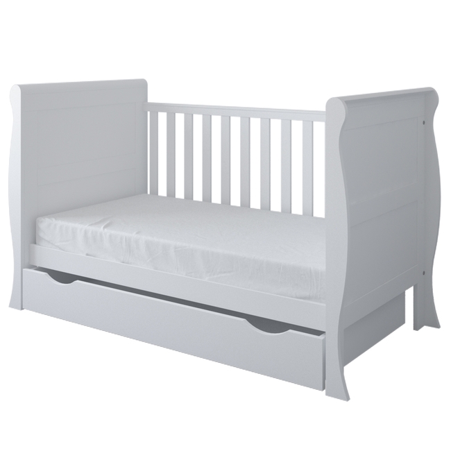 Baby Cradle Scarlet 3 in 1 for mattress 70x140 cm with Drawer White