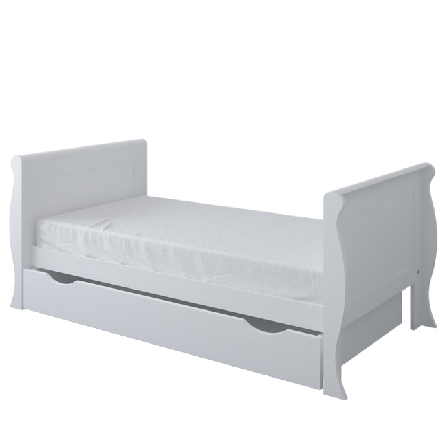 Baby Cradle Scarlet 3 in 1 for mattress 70x140 cm with Drawer White