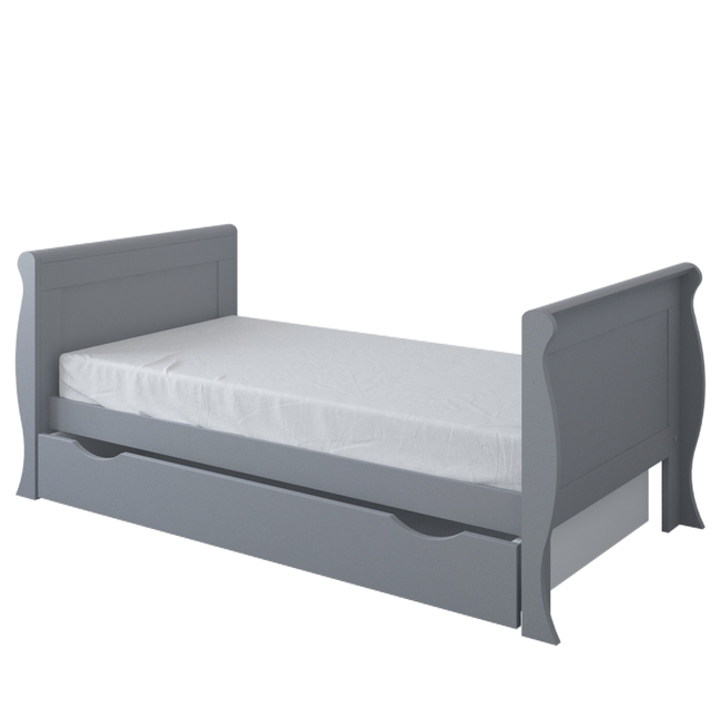 Baby Cradle Scarlet 3 in 1 for mattress 70x140 cm with Drawer Grey