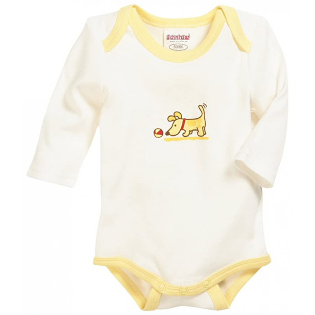 Schnizler Set 3 sq. bodysuits UNISEX 1-2 Years No 86-92 100% Yellow Dog cotton