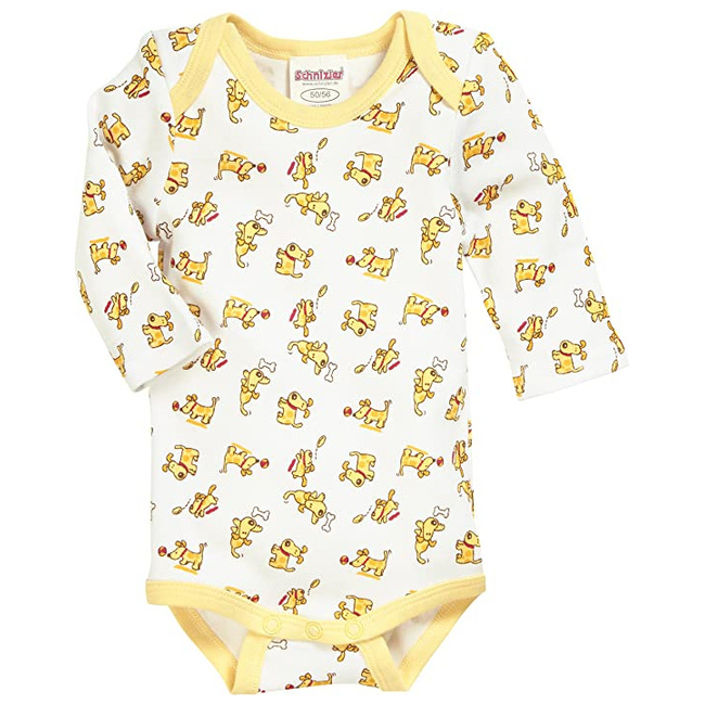 Schnizler Set 3 sq. bodysuits UNISEX 1-2 Years No 86-92 100% Yellow Dog cotton