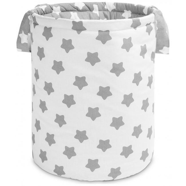 Sensilllo Cotton Storage Basket Baby Accessories 40x50cm Grey Stars 8700