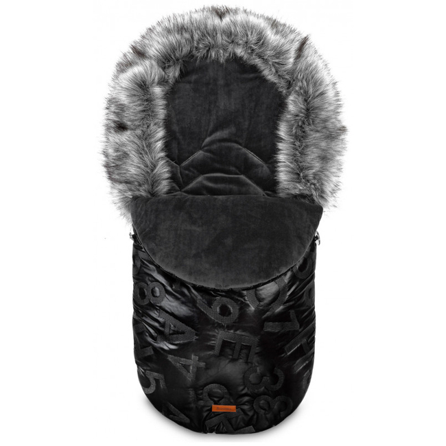 Sensillo Aspen Luxury Fur Ποδόσακος για Παιδικό Καρότσι 95x45cm Black
