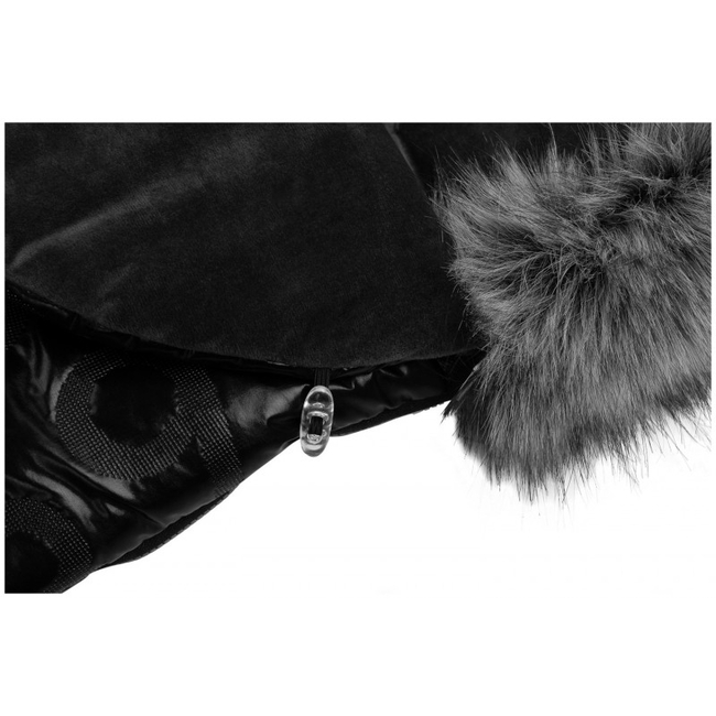 Sensillo Aspen Luxury Fur Ποδόσακος για Παιδικό Καρότσι 95x45cm Black