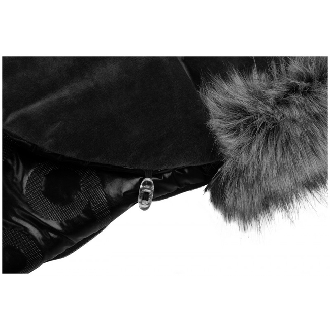 Sensillo Aspen Luxury Fur Footmuff for Baby Stroller 95x45cm Black