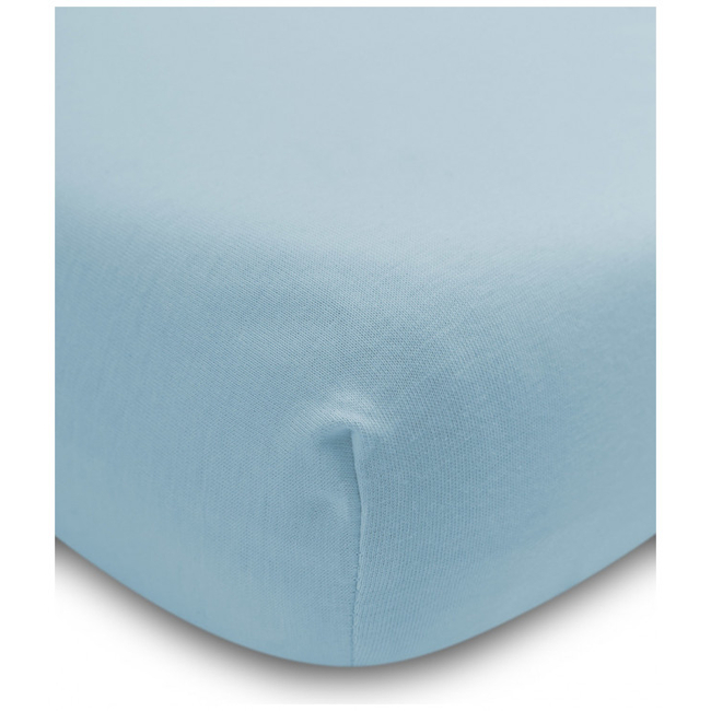 Sensillo Deluxe Sheet for Cot Mattress 120x60cm 100% Cotton Blue SILLO-22091