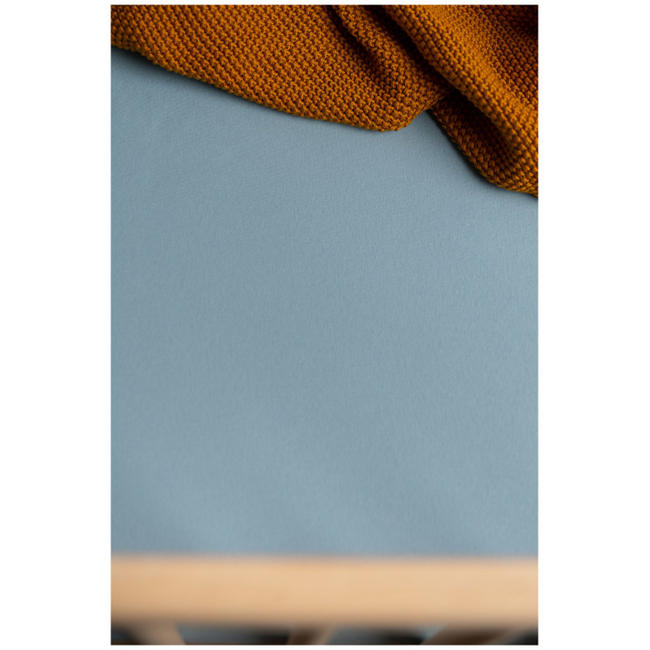 Sensillo Deluxe Σεντόνι για Στρώμα Κούνιας 120x60cm 100% Βαμβάκι Γαλάζιο SILLO-22091