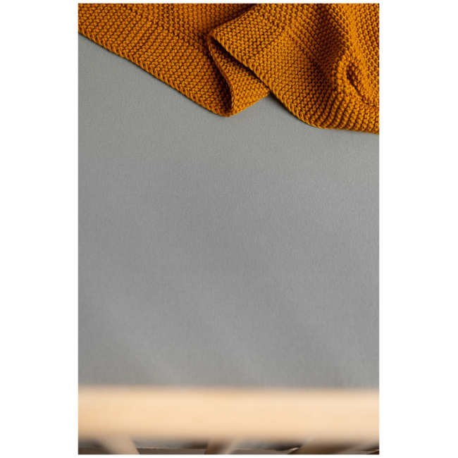 Sensillo Deluxe Sheet for Cot Mattress 120x60cm 100% Cotton Grey SILLO-22090