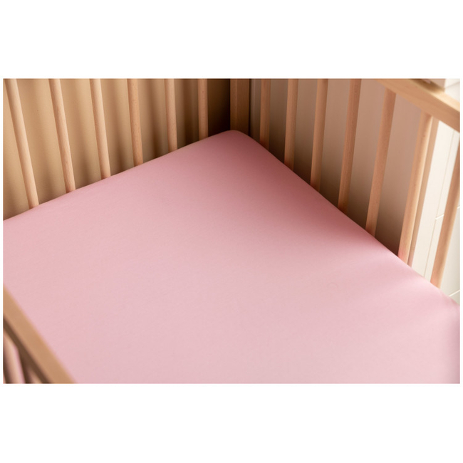 Sensillo Deluxe Sheet for Cot Mattress 120x60cm 100% Cotton Pink SILLO-22092