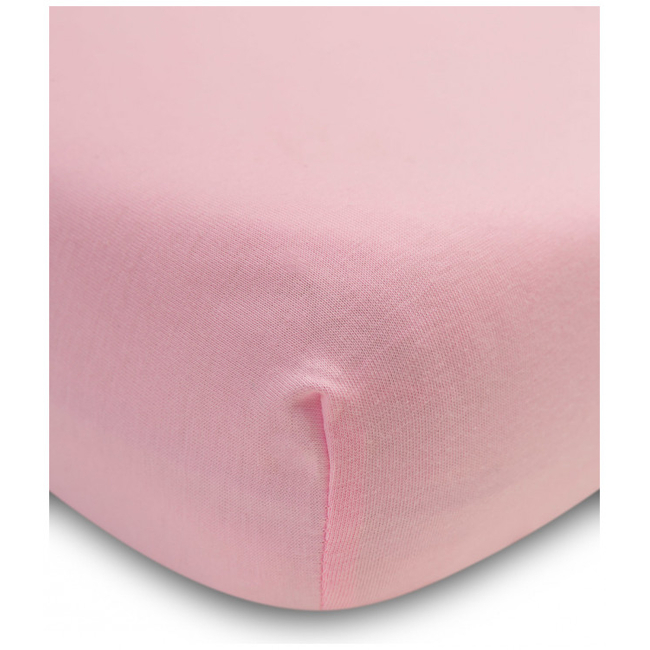 Sensillo Deluxe Σεντόνι για Στρώμα Κούνιας 120x60cm 100% Βαμβάκι Ροζ SILLO-22092