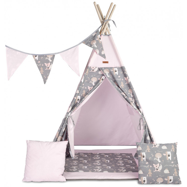 Sensillo Indian Tent with Accessories 105x105x160 cm Pink 8801