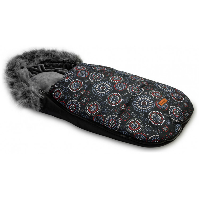 Sensillo Olaf Luxury Fur Ποδόσακος για Παιδικό Καρότσι 100x45cm Black SILLO-8364