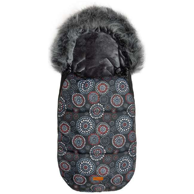 Sensillo Olaf Luxury Fur Ποδόσακος για Παιδικό Καρότσι 100x45cm Black SILLO-8364