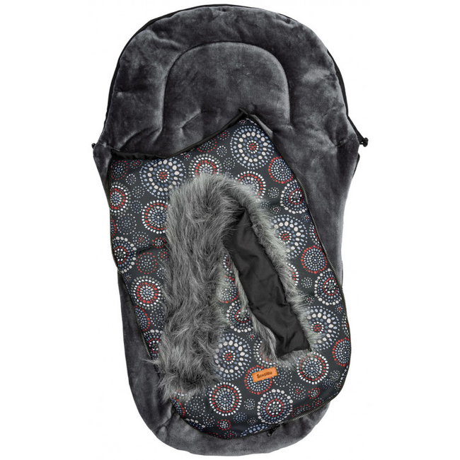 Sensillo Olaf Luxury Fur Footmuff for Stroller Black SILLO-8364