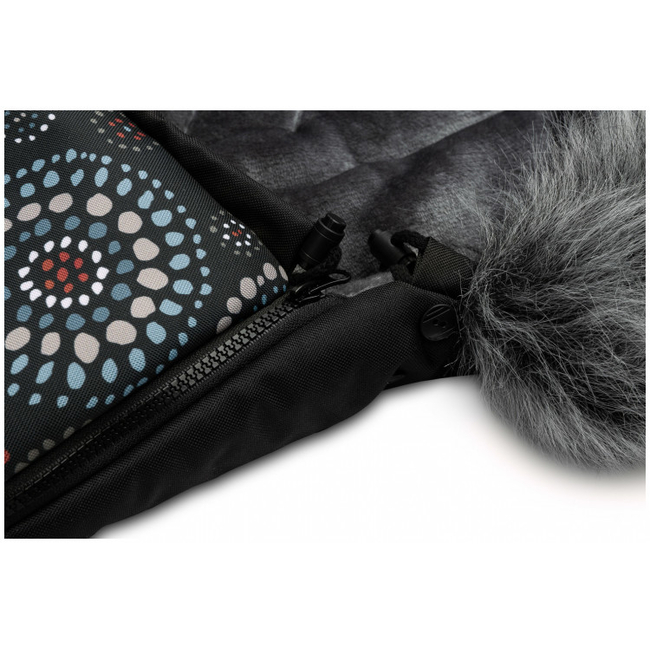 Sensillo Olaf Luxury Fur Footmuff for Stroller Black SILLO-8364
