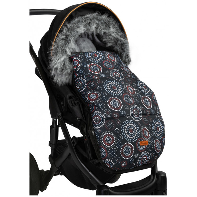 Sensillo Olaf Luxury Fur Footmuff for Stroller Black SILLO-8364