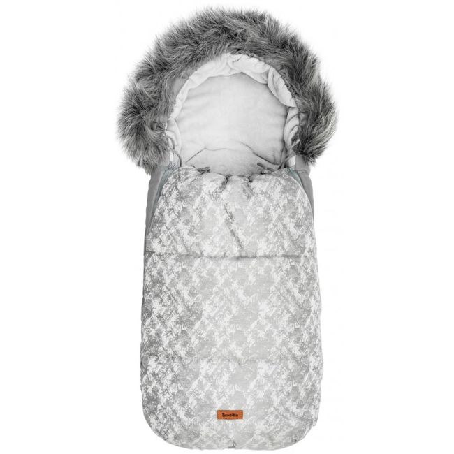 Sensillo Olaf Luxury Footmuff for Stroller 100x45cm Light Grey SILLO-8363