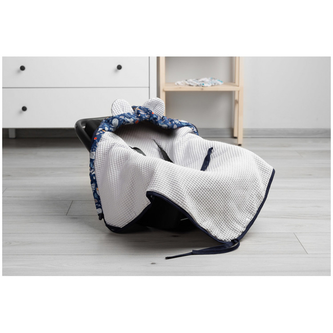 Sensillo Velvet 2 in 1 Seat & Stroller Cover 90x90 Navy 709