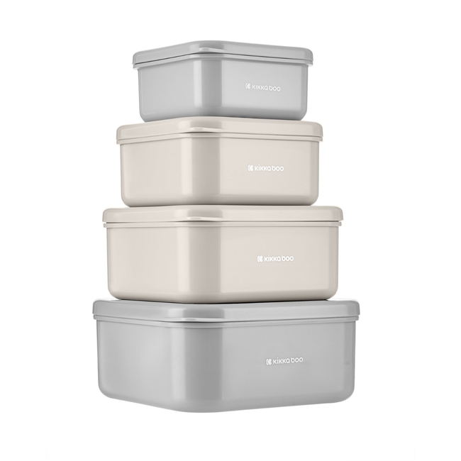Kikka Boo PP lunch boxes 4pcs Kitty Cat Grey 31302040171