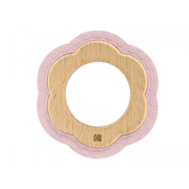 KIkka Boo Silicone and wood teether Flower Pink (31303020054)