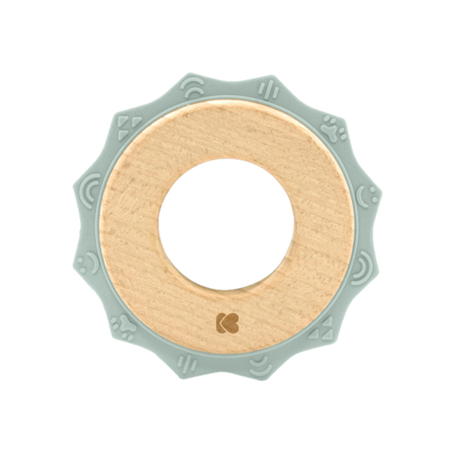 KIkka Boo Silicone and wood teether Gear Mint (31303020057)