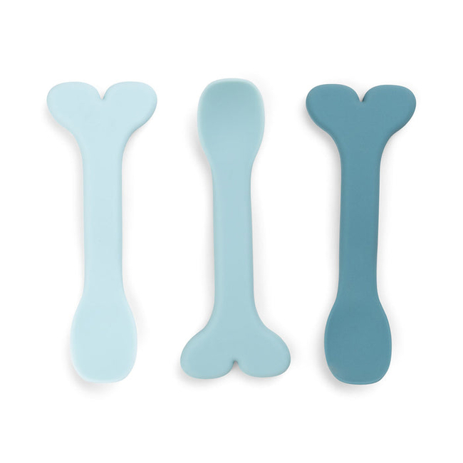 Done By Deer SILICONE SPOONS set of 3 wally blue 11cm