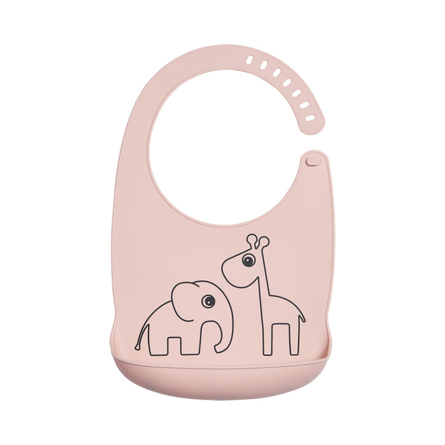 Done By Deer Silicone bib Deer friends powder 27x19x4cm