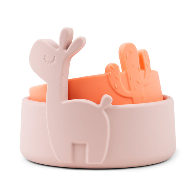 Done By Deer SILICONE BOWL set of 2 lalee powder coral 160 ml 120 ml