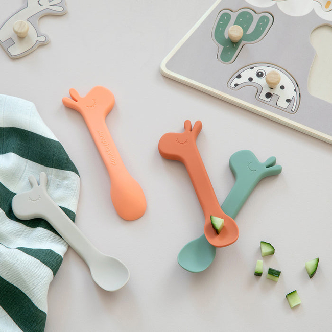 Done By Deer SILICONE SPOONS set of 2 lalee green 14cm