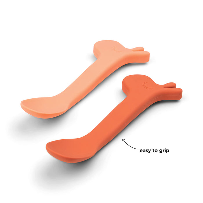 Done By Deer SILICONE SPOONS set of 2 lalee papaya 14cm