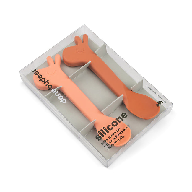 Done By Deer SILICONE SPOONS set of 2 lalee papaya 14cm