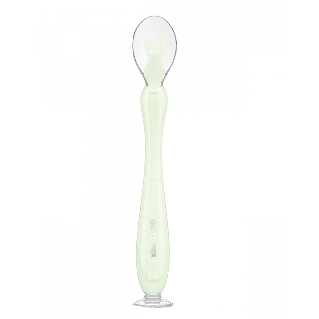 Kikka boo Silicone spoon with suction cup 1pc Mint (31302040109)